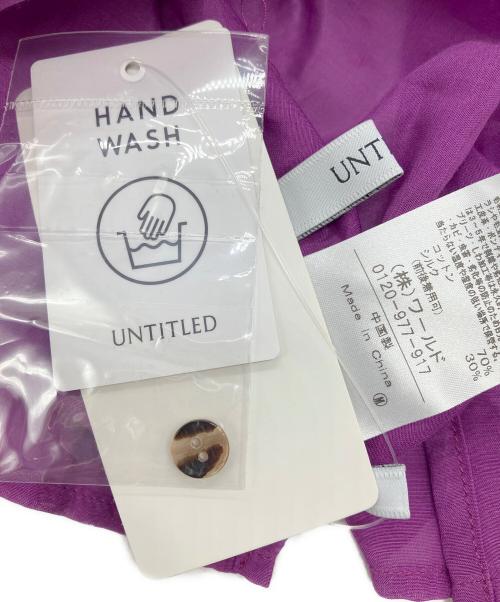 UNTITLED（アンタイトル）UNTITLED (アンタイトル) 綿シルク2WAYブラウス パープル サイズ:2の古着・服飾アイテム