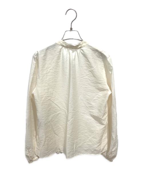 Noble（ノーブル）Noble (ノーブル) ブライトシアーヨークボウタイブラウス ホワイト サイズ:Fの古着・服飾アイテム