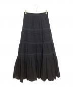 CADUNEカデュネ）の古着「高山都さんコラボ 刺しゅうスカート」｜ブラック
