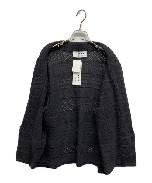 THREE DOTS（スリードッツ）THREE DOTS (スリードッツ) ストライプ レースジャケット ソフトブラック サイズ:S 未使用品の古着・服飾アイテム