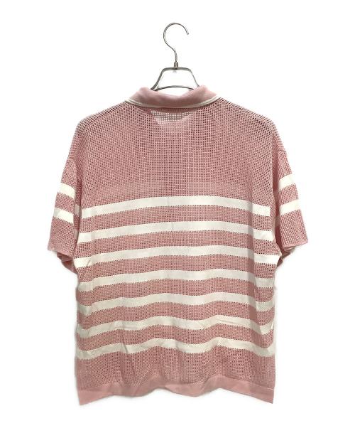 GRACE CLASS（グレースクラス）GRACE CLASS (グレースクラス) ワッフルボーダートップ ピンク サイズ:36の古着・服飾アイテム