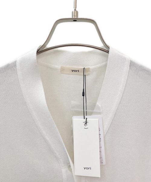 YORI（ヨリ）YORI (ヨリ) シャーベットニットカーディガン ホワイト サイズ:Freeの古着・服飾アイテム