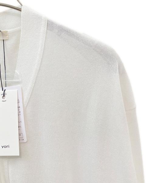 YORI（ヨリ）YORI (ヨリ) シャーベットニットカーディガン ホワイト サイズ:Freeの古着・服飾アイテム