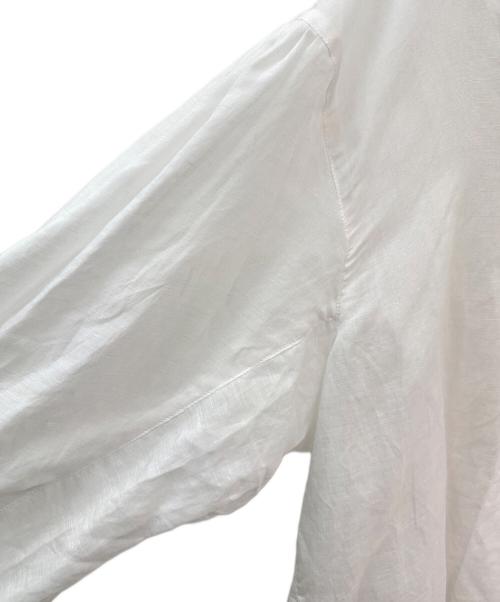 Conte（コンテ）Conte (コンテ) シアー Vネックブラウス ホワイト サイズ:Fの古着・服飾アイテム