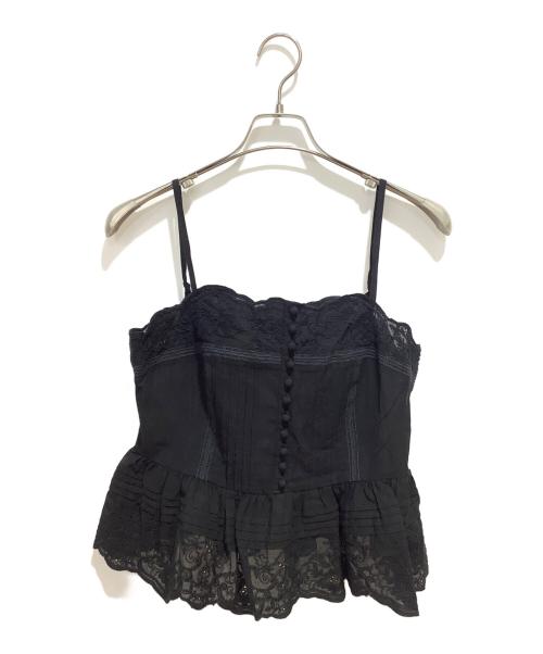 CADUNE（カデュネ）CADUNE (カデュネ) 高山都さんコラボ 刺しゅうキャミソール ブラック サイズ:38の古着・服飾アイテム