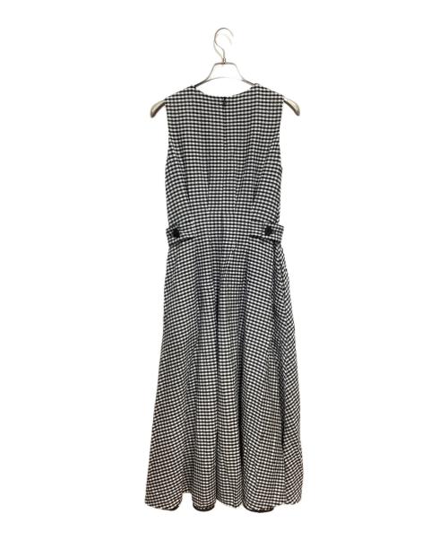 BLENHEIM（ブレンヘイム）BLENHEIM (ブレンヘイム) ギンガムチェックベルトデザインワンピース ブラック×ホワイト サイズ:Mの古着・服飾アイテム
