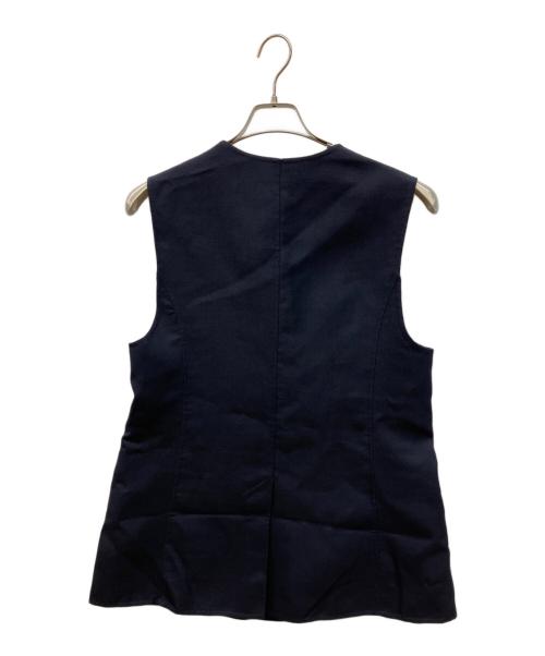 EPOCA（エポカ）EPOCA (エポカ) ウーステッドウールリバー ノーカラージレ ネイビー サイズ:40の古着・服飾アイテム