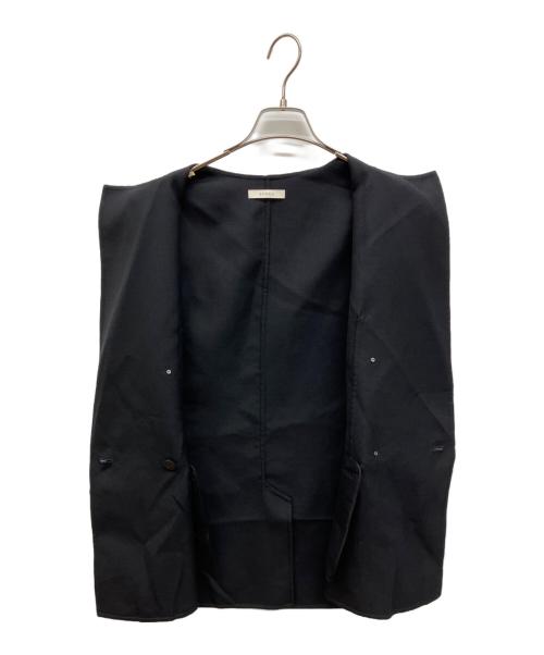 EPOCA（エポカ）EPOCA (エポカ) ウーステッドウールリバー ノーカラージレ ネイビー サイズ:40の古着・服飾アイテム