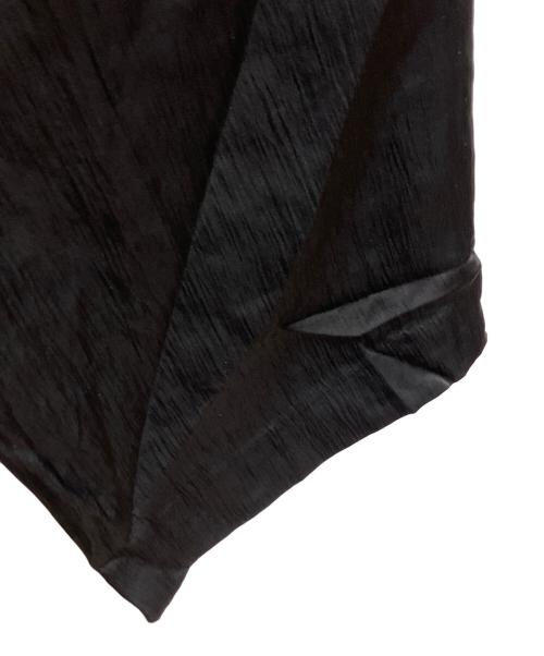 Conte（コンテ）Conte (コンテ) サテン タック ワイドパンツ ブラック サイズ:36の古着・服飾アイテム