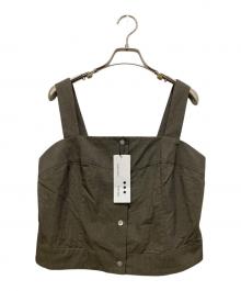 THREE DOTS（スリードッツ）の古着「サン ドライドクロス トップス」｜カーキ