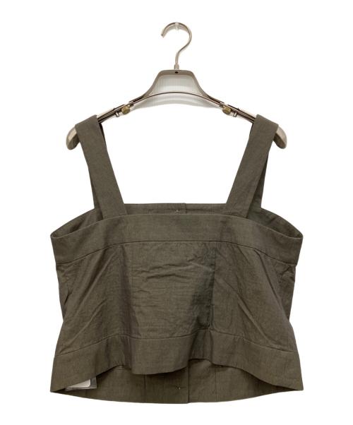 THREE DOTS（スリードッツ）THREE DOTS (スリードッツ) サン ドライドクロス トップス カーキ サイズ:Sの古着・服飾アイテム