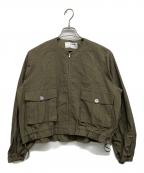 THREE DOTSスリードッツ）の古着「サン ドライドクロス ジャケット」｜カーキ