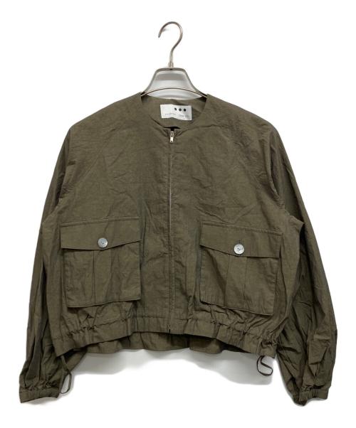 THREE DOTS（スリードッツ）THREE DOTS (スリードッツ) サン ドライドクロス ジャケット カーキ サイズ:Sの古着・服飾アイテム