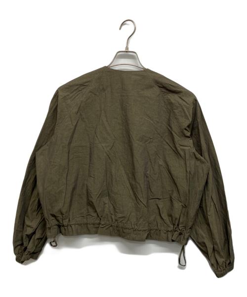 THREE DOTS（スリードッツ）THREE DOTS (スリードッツ) サン ドライドクロス ジャケット カーキ サイズ:Sの古着・服飾アイテム