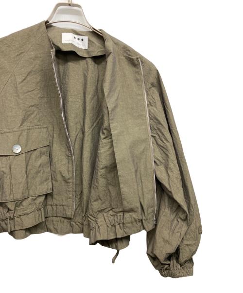 THREE DOTS（スリードッツ）THREE DOTS (スリードッツ) サン ドライドクロス ジャケット カーキ サイズ:Sの古着・服飾アイテム