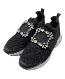 Roger Vivier（ロジェ ヴィヴィエ）の古着「ファブリック スニーカー」｜ブラック