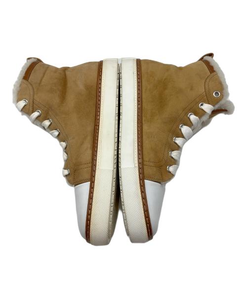 HERMES（エルメス）HERMES (エルメス) ハイカットスニーカー キャメル×ホワイト サイズ:37の古着・服飾アイテム