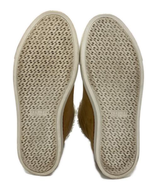 HERMES（エルメス）HERMES (エルメス) ハイカットスニーカー キャメル×ホワイト サイズ:37の古着・服飾アイテム