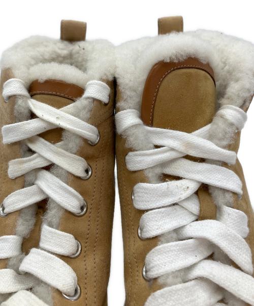 HERMES（エルメス）HERMES (エルメス) ハイカットスニーカー キャメル×ホワイト サイズ:37の古着・服飾アイテム