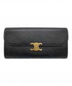 CELINEセリーヌ）の古着「長財布」｜ブラック