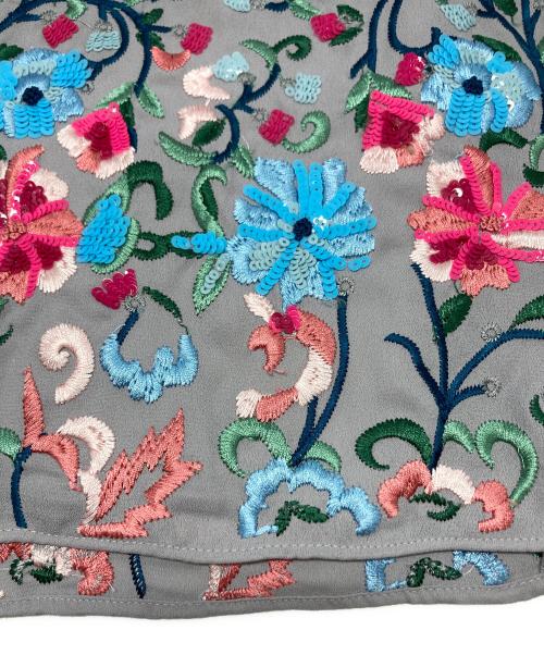 GRACE CONTINENTAL（（グレースコンチネンタル）GRACE CONTINENTAL (（グレースコンチネンタル) フラワースパン刺繍ワンピース/17235032 パープル サイズ:38の古着・服飾アイテム