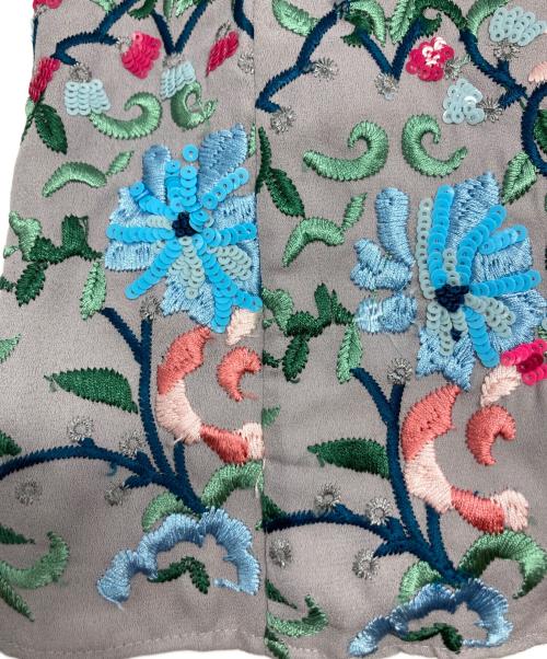 GRACE CONTINENTAL（（グレースコンチネンタル）GRACE CONTINENTAL (（グレースコンチネンタル) フラワースパン刺繍ワンピース/17235032 パープル サイズ:38の古着・服飾アイテム