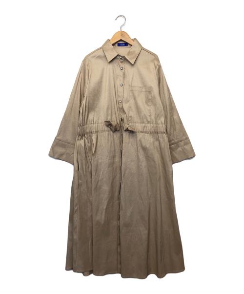 AMARPHIE（アマルフィー）AMARPHIE (アマルフィー) シャツワンピース ベージュ サイズ:XXLの古着・服飾アイテム