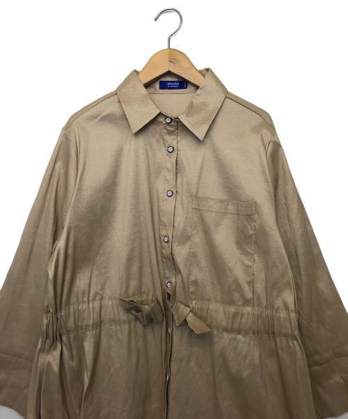 AMARPHIE（アマルフィー）AMARPHIE (アマルフィー) シャツワンピース ベージュ サイズ:XXLの古着・服飾アイテム