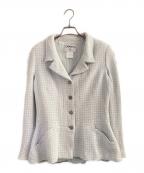 CHANELシャネル）の古着「ツイードジャケット」｜ライトブルー×アイボリー