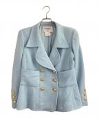 CHANEL BOUTIQUEシャネル ブティック）の古着「金釦ダブルジャケット」｜スカイブルー