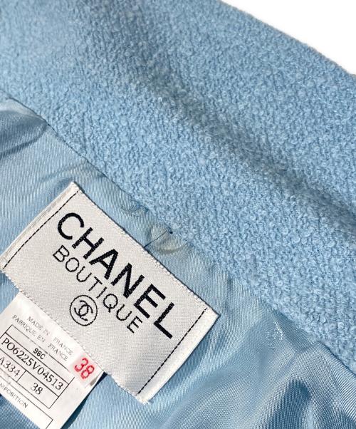 CHANEL BOUTIQUE（シャネル ブティック）CHANEL BOUTIQUE (シャネル ブティック) 金釦ダブルジャケット スカイブルー サイズ:38の古着・服飾アイテム