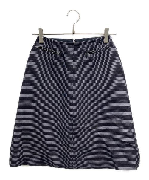 CHANEL（シャネル）CHANEL (シャネル) ウールシルクセットアップ ネイビー サイズ:JKT40　SKT38の古着・服飾アイテム