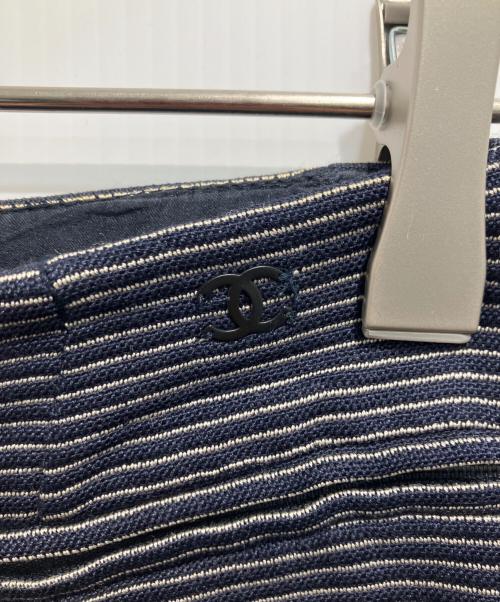 CHANEL（シャネル）CHANEL (シャネル) ウールシルクセットアップ ネイビー サイズ:JKT40　SKT38の古着・服飾アイテム