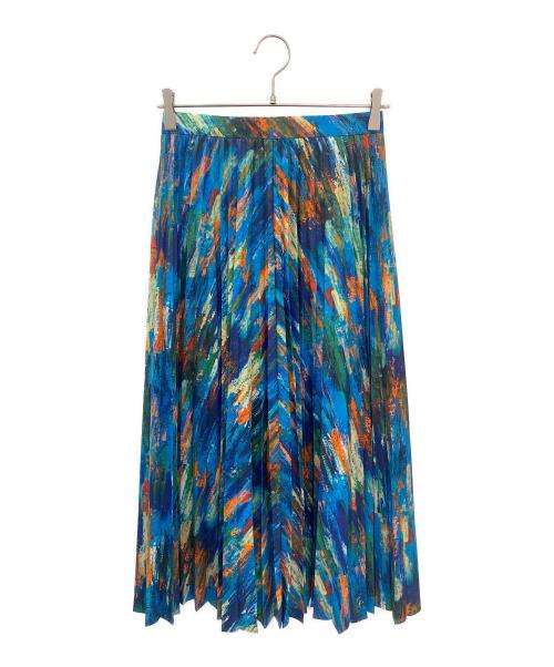 ENFOLD（エンフォルド）ENFOLD (エンフォルド) プリーツスカート ブルー サイズ:38の古着・服飾アイテム