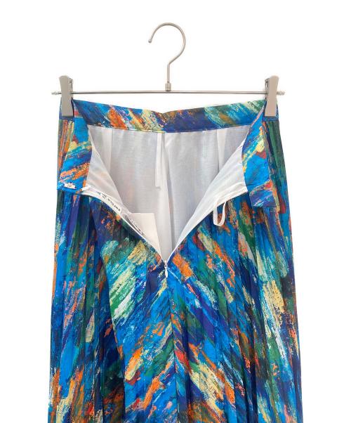 ENFOLD（エンフォルド）ENFOLD (エンフォルド) プリーツスカート ブルー サイズ:38の古着・服飾アイテム