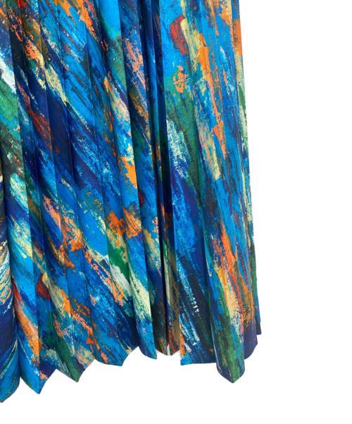 ENFOLD（エンフォルド）ENFOLD (エンフォルド) プリーツスカート ブルー サイズ:38の古着・服飾アイテム