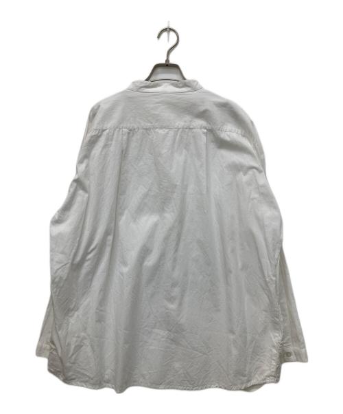SEEALL（シーオール）SEEALL (シーオール) EXTRAOVER BAND COLLAR SHIRTS ホワイト サイズ:44の古着・服飾アイテム