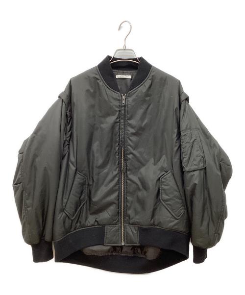 Enchainement（アンシェヌマン）Enchainement (アンシェヌマン) 中綿ジャケット　MA-1ジャケット　フライトジャケット ブラック サイズ:Fの古着・服飾アイテム
