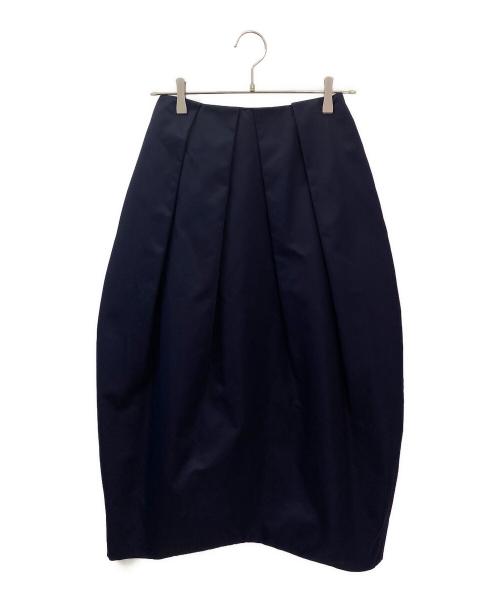 ENFOLD（エンフォルド）ENFOLD (エンフォルド) ヘビー サテン ペタル スカート ネイビー サイズ:36の古着・服飾アイテム