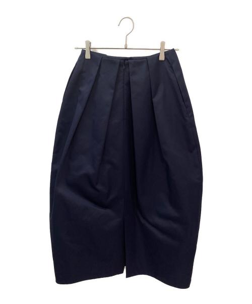 ENFOLD（エンフォルド）ENFOLD (エンフォルド) ヘビー サテン ペタル スカート ネイビー サイズ:36の古着・服飾アイテム