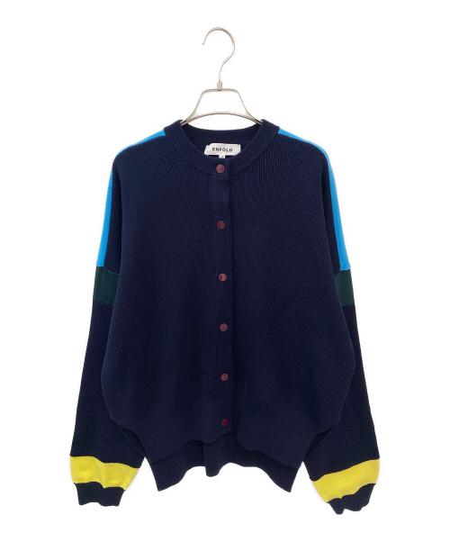 ENFOLD（エンフォルド）ENFOLD (エンフォルド) ニットジャケット ダークネイビー サイズ:38の古着・服飾アイテム