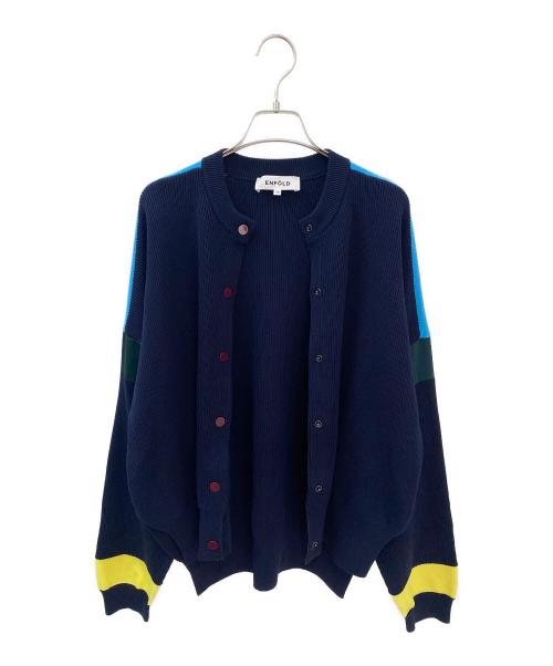 ENFOLD（エンフォルド）ENFOLD (エンフォルド) ニットジャケット ダークネイビー サイズ:38の古着・服飾アイテム