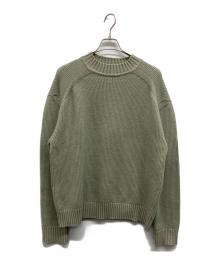 JIL SANDER+（ジルサンダープラス）の古着「クルーネックニット」｜グリーン