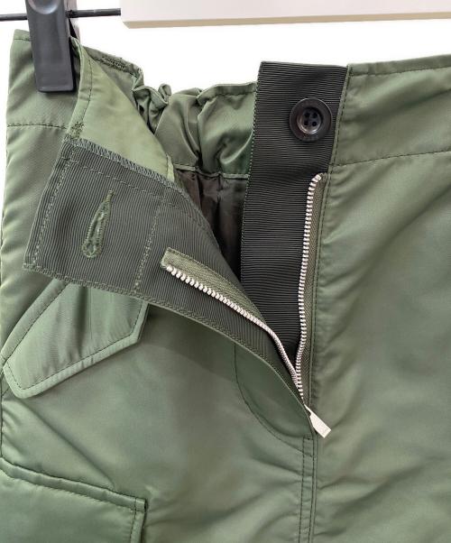 sacai（サカイ）sacai (サカイ) ナイロンツイル バックプリーツスカート オリーブ サイズ:１の古着・服飾アイテム