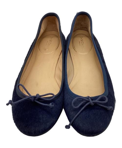 J&M DAVIDSON（ジェイ＆エム デヴィッドソン）J&M DAVIDSON (ジェイ＆エム デヴィッドソン) バレエシューズ ネイビー サイズ:35の古着・服飾アイテム