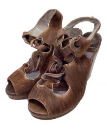 MANA（マナ）の古着「ハラコサンダル」｜ブラウン