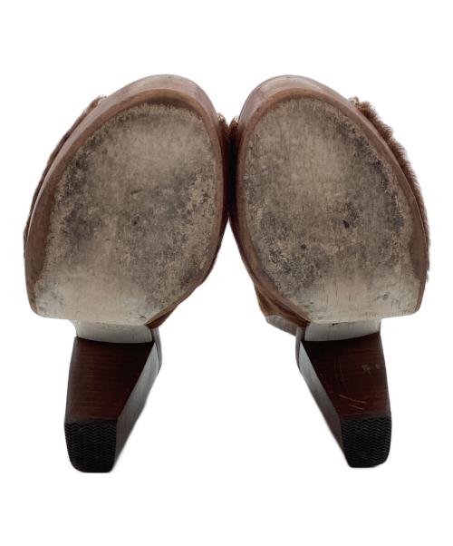 MANA（マナ）MANA (マナ) ハラコサンダル ブラウン サイズ:37の古着・服飾アイテム