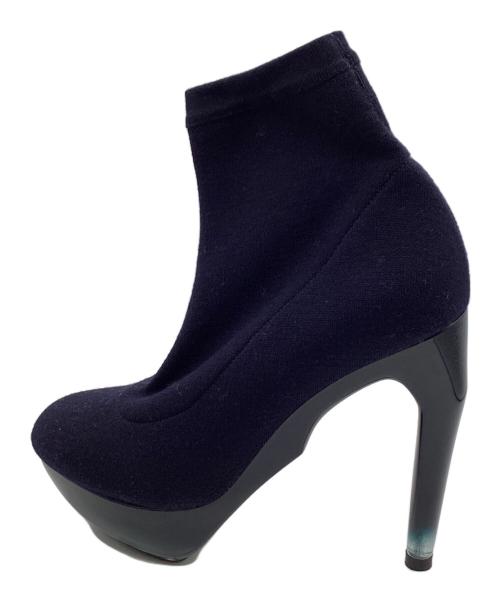 JIL SANDER（ジルサンダー）JIL SANDER (ジルサンダー) ソックスブーツ ネイビー サイズ:37 1/2の古着・服飾アイテム