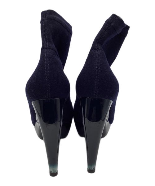 JIL SANDER（ジルサンダー）JIL SANDER (ジルサンダー) ソックスブーツ ネイビー サイズ:37 1/2の古着・服飾アイテム
