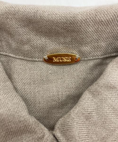 MUSE de Deuxieme Classe（ミューズ ドゥーズィエム クラス）MUSE de Deuxieme Classe (ミューズ ドゥーズィエム クラス) OG LINEN シャツ ベージュ サイズ:Freeの古着・服飾アイテム